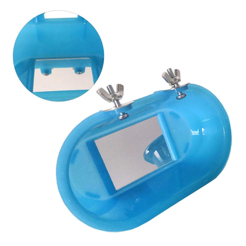 Litewoo Bird Bathtub with Mirror Toy Shower Tub Bathtub Cleaning Tool Plastic Durable Adorable Odorless for Small Parrot Parakeet Cockatiel Conure Lovebird Finch Budgie Canary Cage Accessories (B) - Image 3